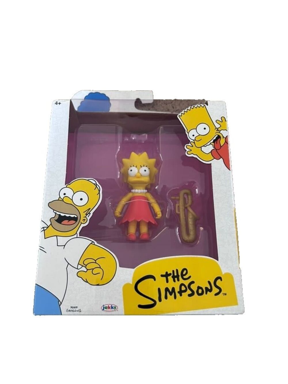 Jakks The Simpsons Lisa Action Figure Toy Saxophone New